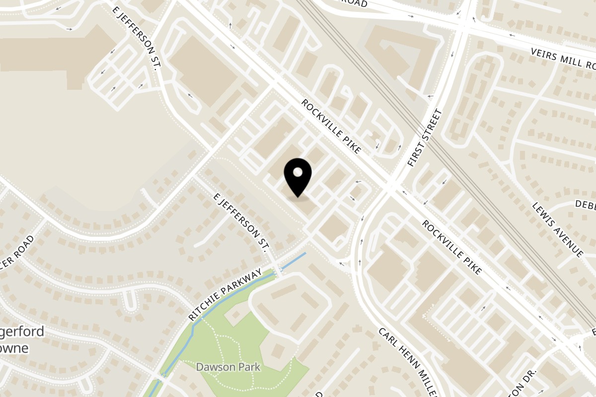 Map showing the location of L&L Hawaiian Barbecue Rockville on 785G Rockville Pike in Rockville